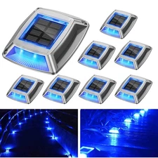 1-8x LED Solar Deck Lights Outdoor Garden Driveway Pathway Stair Step Dock Fence