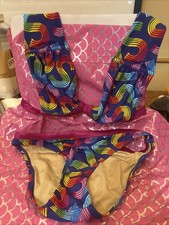 Vintage Y2K Victoria's Secret Initials Colorful Triangle String Bikini Set SzS M
