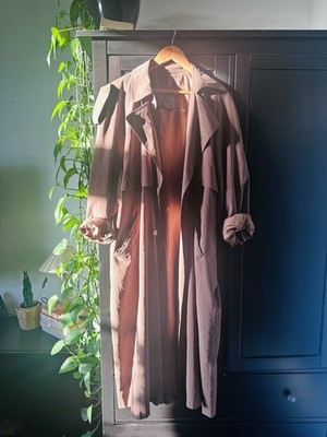 Leichter Trenchcoat Sommermantel Oversized Vintage Lang Luftig Locker Übergang