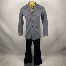 Farah Leisure Suit Mens Medium Jacket Coat 32 32 Pants Disco MCM Mod Vtg 60s 70s