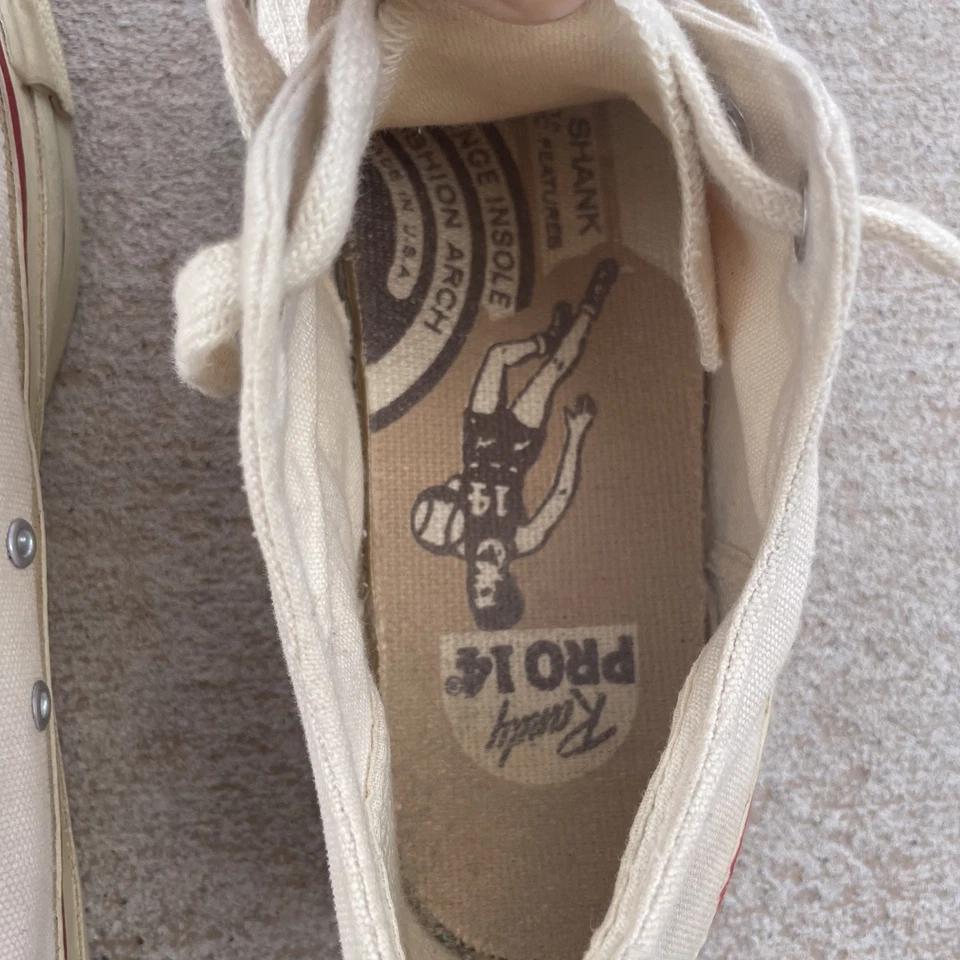 Zapatos Randy Pro 14 de Colección Hechos en EE. UU. Baloncesto Hombres Lona Años 60 Años 70 Foto 2 de 4