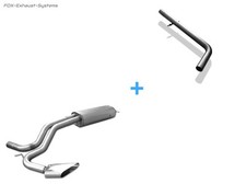  Racinganlage (mit Soundrohr) Sidepipe VW Bora 1J inkl. Variant flachoval