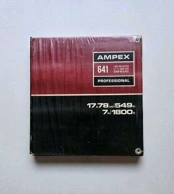 AMPEX 641 Professional 7'' Reel to Reel Tape 1800 ft 1/4'' 