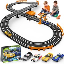 Slot Car Race Track Sets for Boys, Race Car Track with 2 High-Speed Slot Cars...