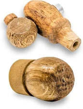 Wooden Oak Spigot and Bung Set, Small Oak Barrel Replacement Spigot (½-inch) and