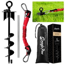 Dog Tie Out Stake with Lock-Cap,Heavy Duty Dog Stakes for Outside/Yard/Campin...