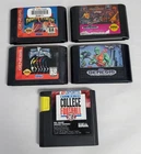 R-911 VINTAGE COLLECTION OF FIVE 16-BIT SEGA GENESIS VIDEO GAMES CARTRIDGES!