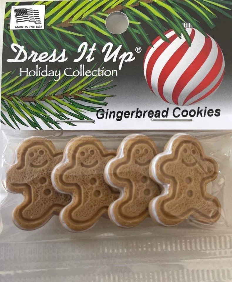 Dress It Up Button - CHRISTMAS SNOW FOOD GINGERBREAD SANTA CANDY - 64 options - Image 2 of 4