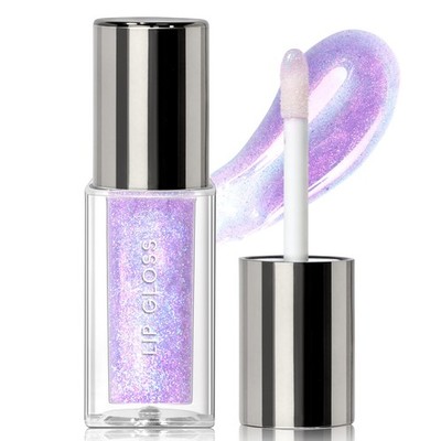 HOSAILY Purple Glitter Lip Gloss Liquid 0.17 Ounce (Pack of 1), 02 