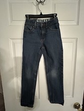 Rocker Crazy 8 Girls Jeans Size 8 Slim Adjustable Waist Straight Legs PreownC3