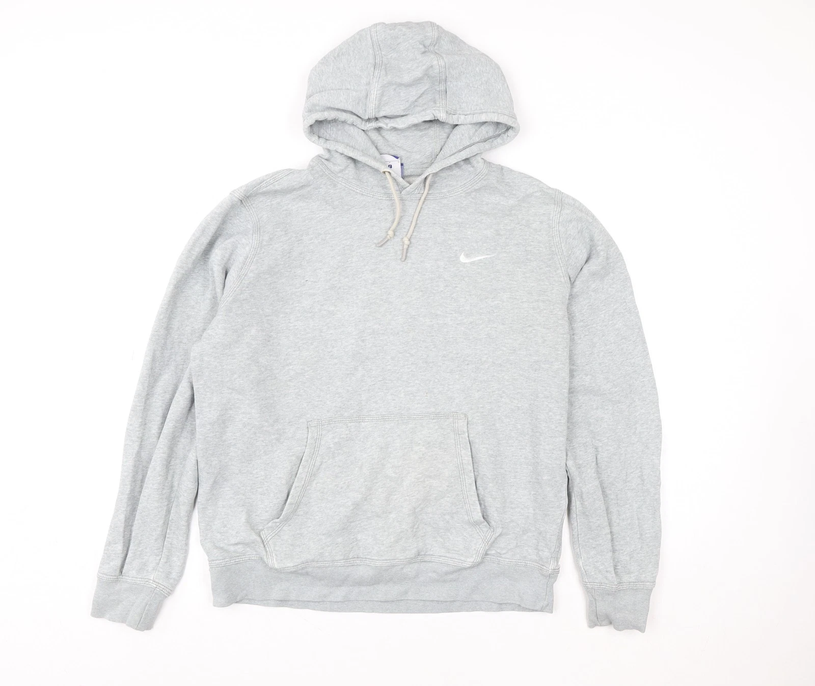 Nike Women’s Grey Hoodie L Pullover Cotton Blend Sportswear