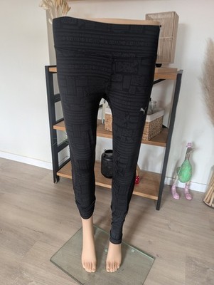 neu Puma Tights Leggings Sport all eyes on me mesh black Gr. 34 XS Muster New