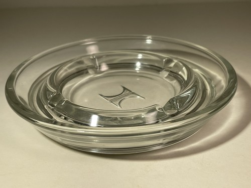 Hilton Hotel schwerer Glas Aschenbecher - 5" Durchmesser mit Hilton Logo Vintage - Bild 11 von 24