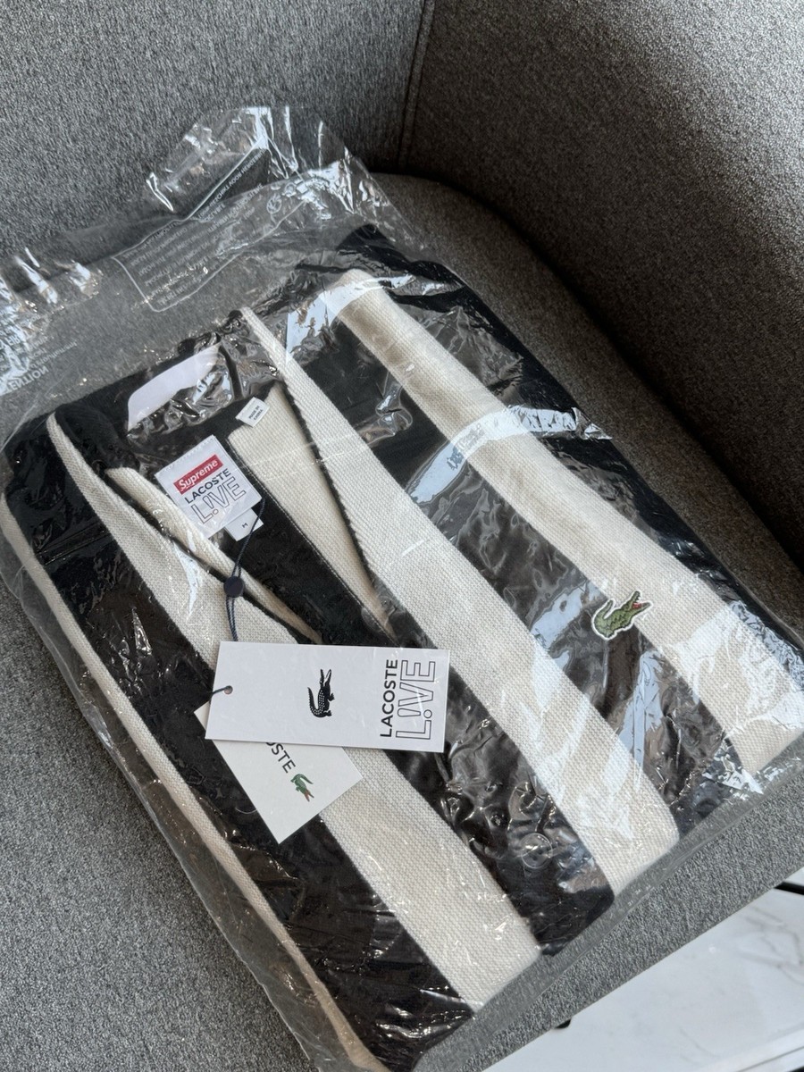 Supreme Lacoste Stripe Cardigan 2019 Size M Brand New | eBay