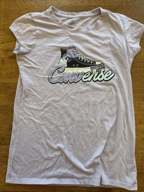 Converse Girls Tshirt Sz L Purple 