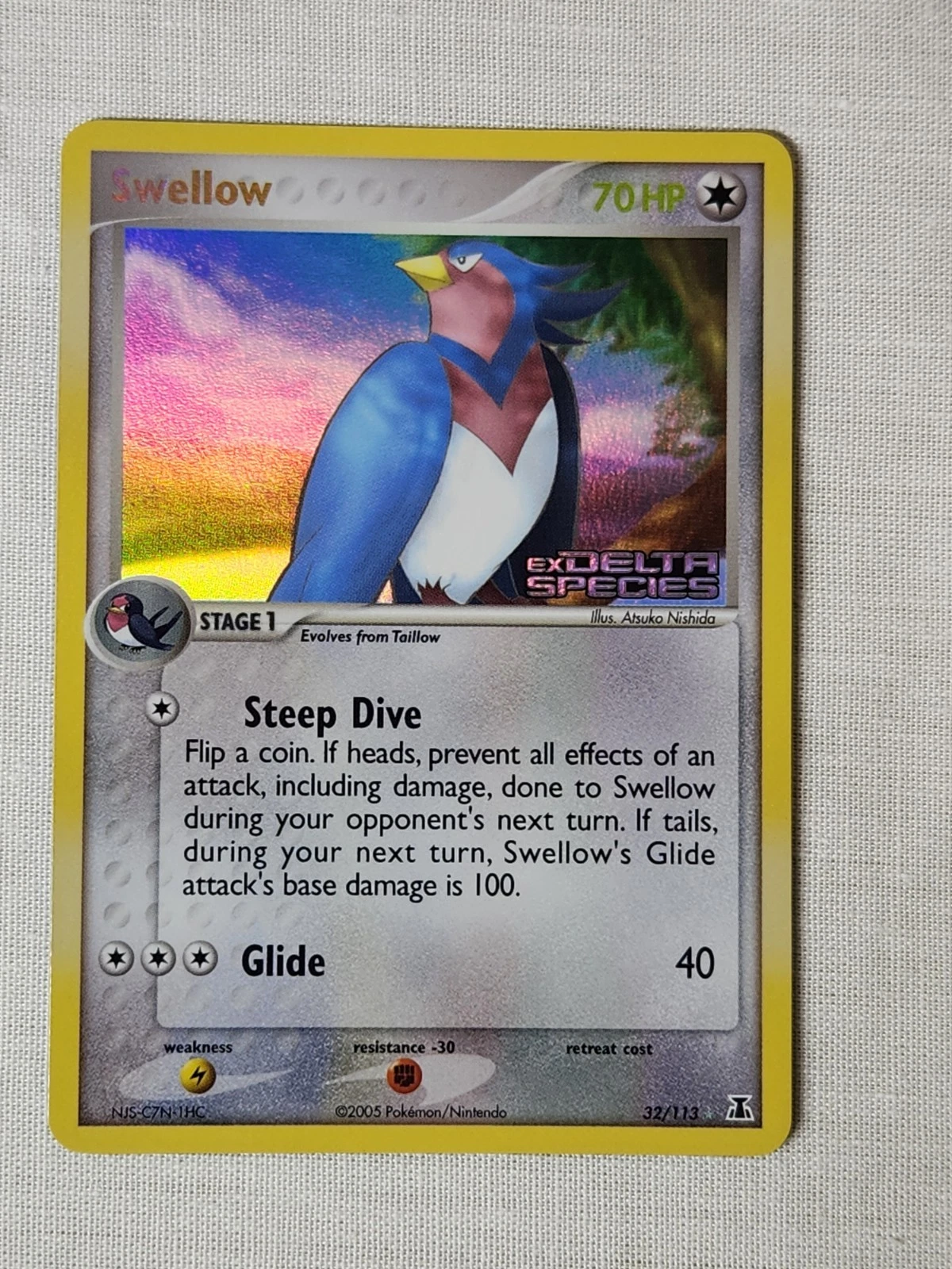 NM Swellow - Reverse Holo 32 Delta Species Pokemon TCG