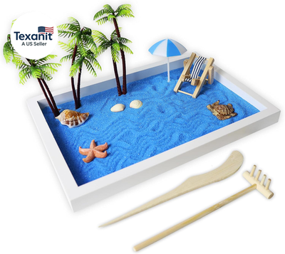 #ad Zen Garden for Desk Zen Garden Sand Kit Artificial Palm Tree Rakes amp; Accesso $55.71