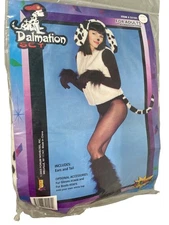 Dalmatian Costume Set One Size Forum Novelties Black White Ears Tail Set NEW