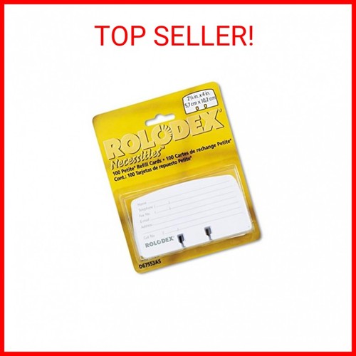 Rolodex® Card File Refills, Ruled, 2 1/4" x 4", White, Pack Of 100