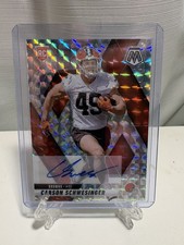 2025 Panini Mosaic - Carson Schwesinger #371 Silver Mosaic Auto (RC) - Browns