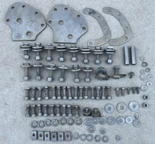 CADILLAC FRONT BUMPER BRACKET NUTS BOLTS ROUND FLAT WASHERS 1958 58 OEM #2