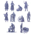 Outland Models Miniatures Old West People Figure Set(Working) 1:87 HO Scale