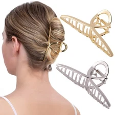 Large Metal Hair Claw Clips - Strong Hold Banana Hair Grips for Women's Hair ...