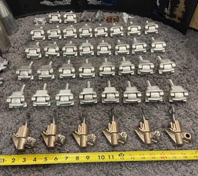 46 QTY! MIX BULK- MacLean Power Systems MPS Hot Line Tap Clamps C1520 SS 500 MCM