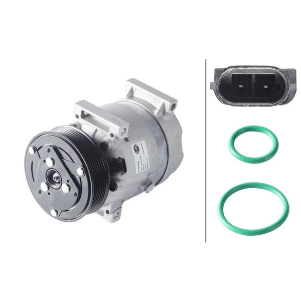 Klimakompressor 12 V Ø 119 Mm Hella Thermo-Expertise FüR U.A. Opel Vivaro-image
