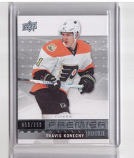 2016-17 Upper Deck Premier Base Rookie Card Travis Konecny Philadelphia Flyers. rookie card picture