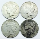 *MIXED DATE PEACE DOLLAR LOT OF FOUR TOTAL COINS* NR #C1939