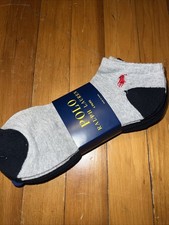 Polo Ralph Lauren Men 4-Pack Socks NO SHOW Classic Sport Cushion Sole 10-13 Sock