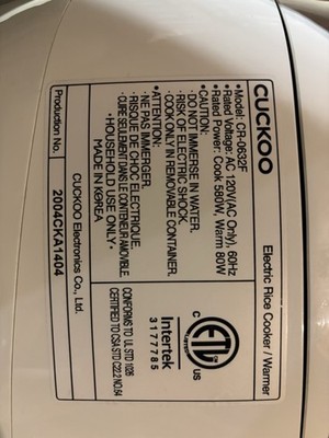 CUCKOO CR-0632F Micom Rice Cooker