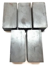 Unbranded 3" x 1-1/2" x 1" Unmagged Block Ceramic Ferrite Magnet [Lot of 5] NOS
