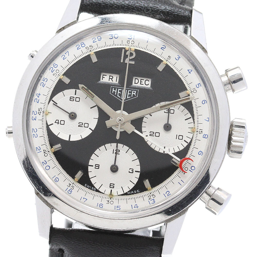 Heuer 2547 Triple Calendar Chronograph Men's Watch From
