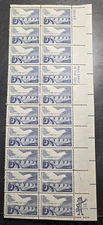 Scott #1721 1977 Peace Bridge & Dove Plate Block of 20 p#38052