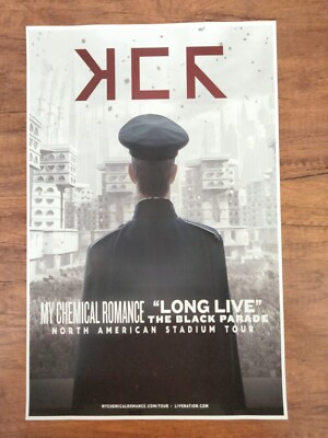My Chemical Romance 2025 11x17 MCR Tour Concert Poster Black