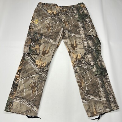 Petite Pantalon cargo droit kaki camouflage taille basse cordons