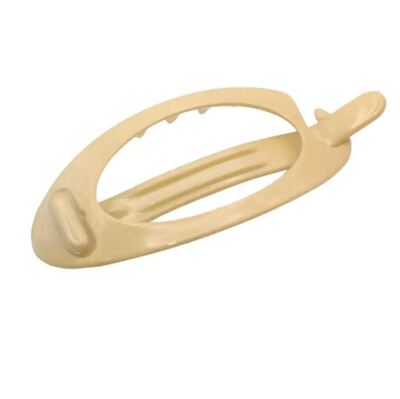 Parcelona Fermaglio Francese Per Capelli In Celluloide – Piccolo, Ovale, Rosa Cipria, 8,9 Cm, Fatto In Francia - 3