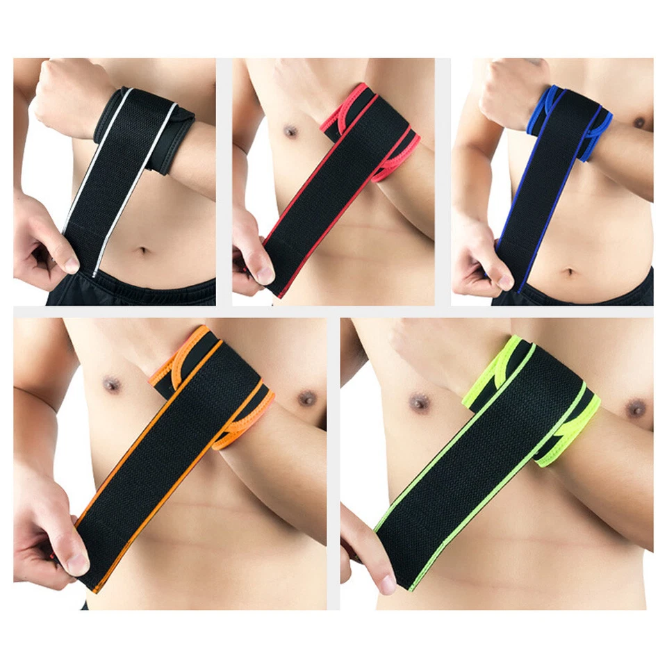 Men Elastic Wristband Adjustable Weightlifting Sports Fitness Running Support  - Image 3 of 4