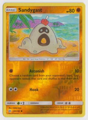 Pokemon Sun & Moon: Cosmic Eclipse Reverse Holo Common 126/236 Sandygast