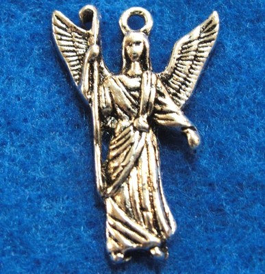 10Pcs. Tibetan Silver Archangel ANGEL Rafael Charms Pendants Findings AF21