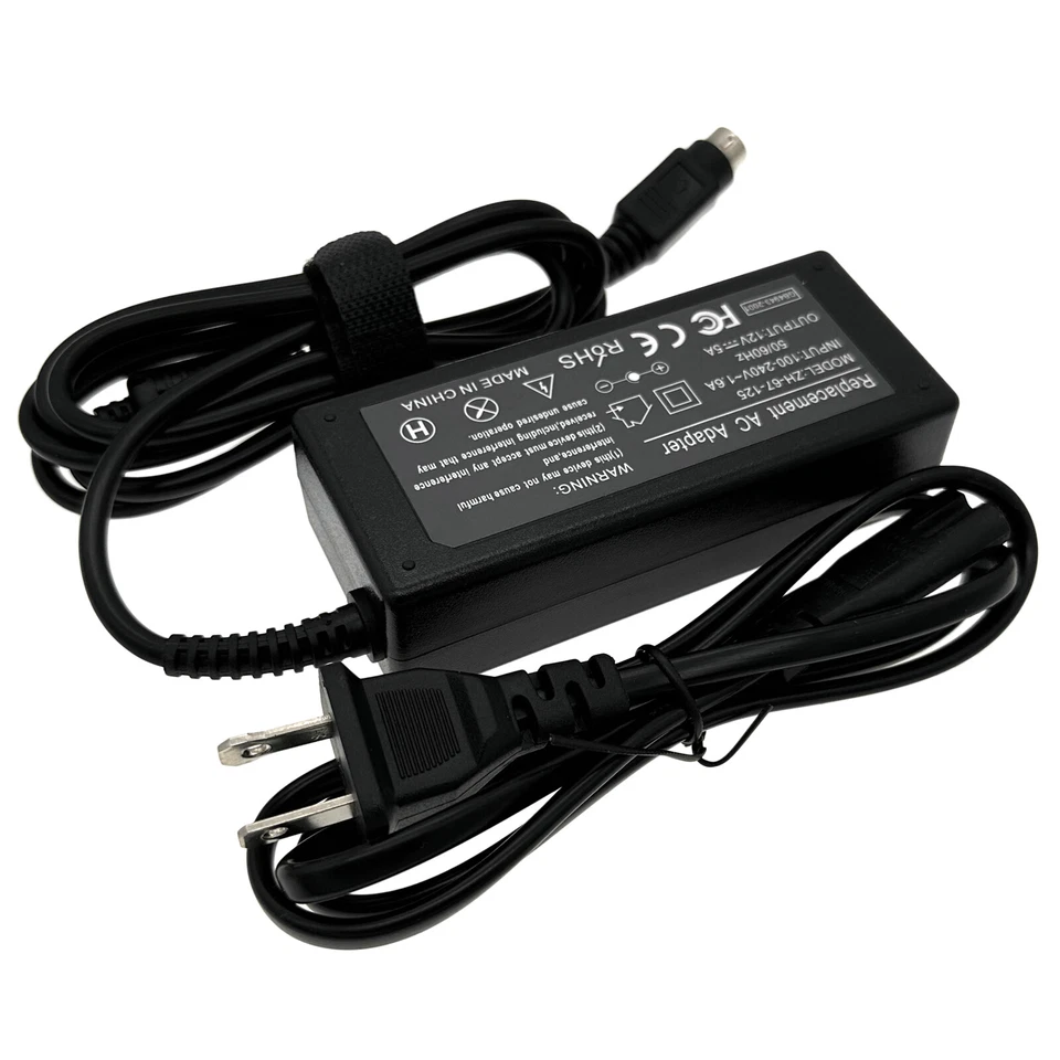 12V 4-Pin AC Adapter Charger For Sanyo CLT1554 LCD TV Monitor Power Supply Cord - Image 4 of 4