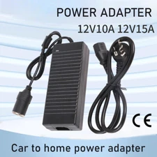 Supply Lighter Cigarette Converter 110V to 12V 15A Power Adapter AC/DC USQvpM