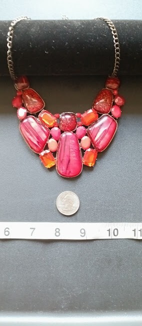 Stunning Red Beaded Statement Necklace - image 5