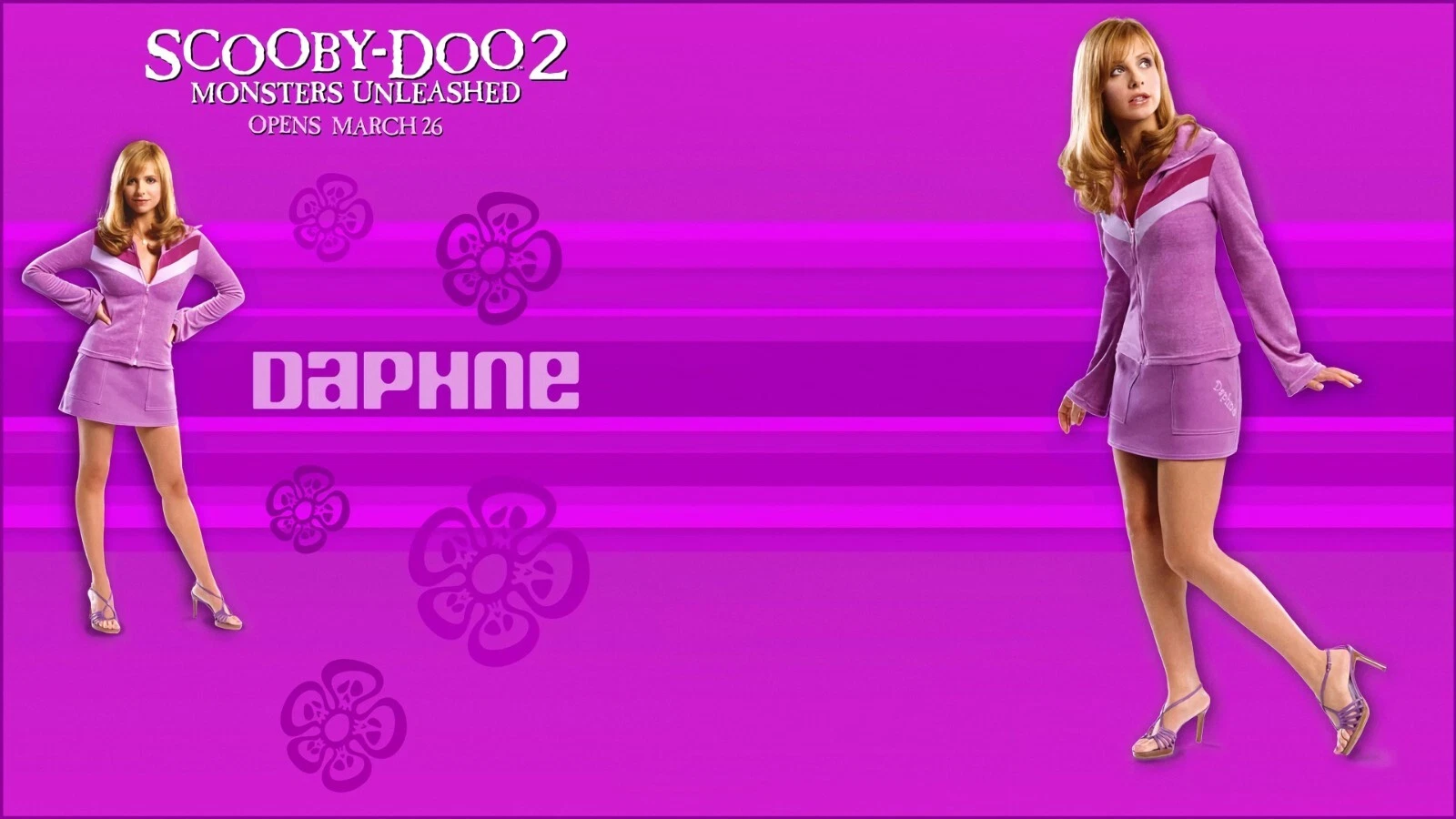 2004 Scooby Doo 2 Monsters Unleashed Movie Poster Sarah Michelle Gellar