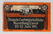 1911 Cassel German Agricultural Exhibition Poster Stamp Used