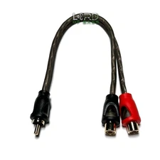Lord of Bass  1 Male To 2 Female Y Splitter RCA Cable Wire Car Audio Amplifier