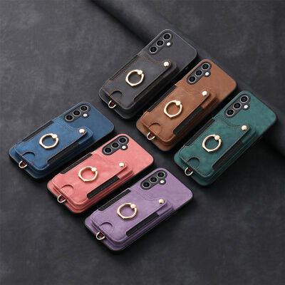 Ring Card Leather Phone Case For Vivo S30 Y29 Y35 Y100 Y21 Y35 Y76 IQOO 12 11