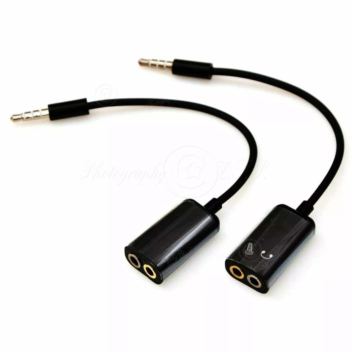 2x 3.5mm Jack Combo Mic Headphone Splitter Adapter For Desktop